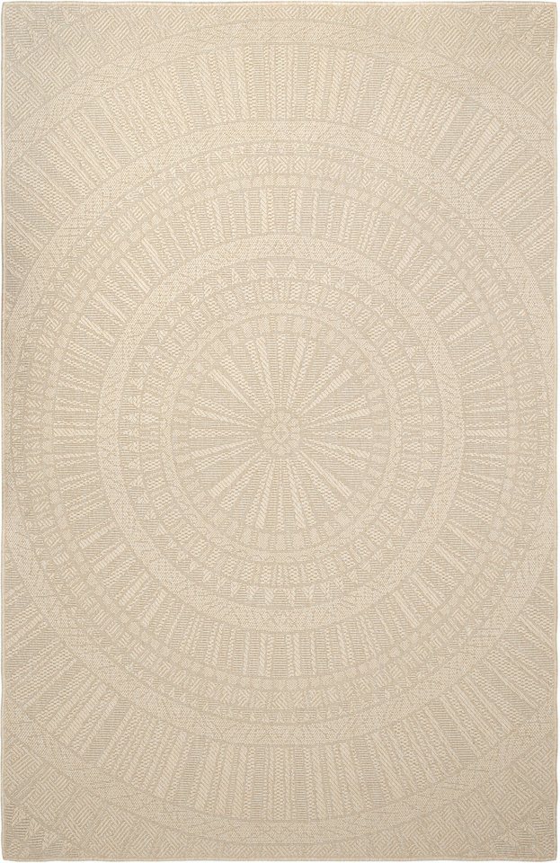 Bruno Banani Teppich Solan, ethno, boho-inspiriert, In- und Outdoor geeignet, rechteckig, Höhe: 5 mm, Mandala, Kreise, Küche, Wohnzimmer, Camping, Balkon Bild 5