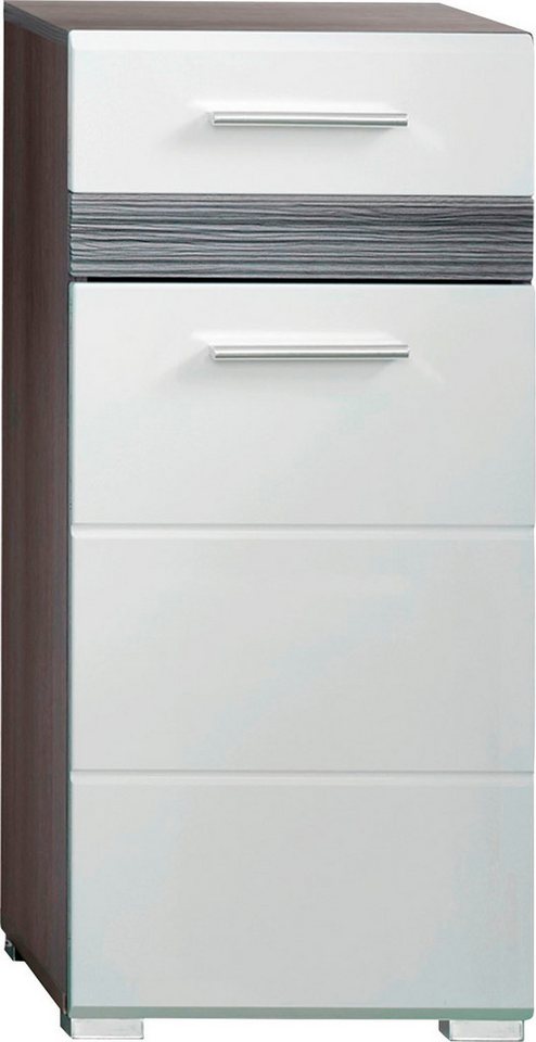 welltime Unterschrank Toulon Kommode mit 1 Tür & 1 Schublade - (B/T/H) 37/31/80 cm Bild 2