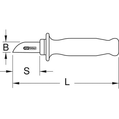 KS Tools Isoliertes Kabelmesser, 210mm