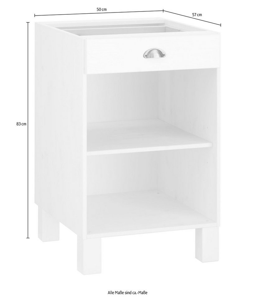 Home affaire Unterschrank Oslo 50 cm breit, ohne Arbeitsplatte, 1 Schublade, 1 Einlegeboden Bild 3