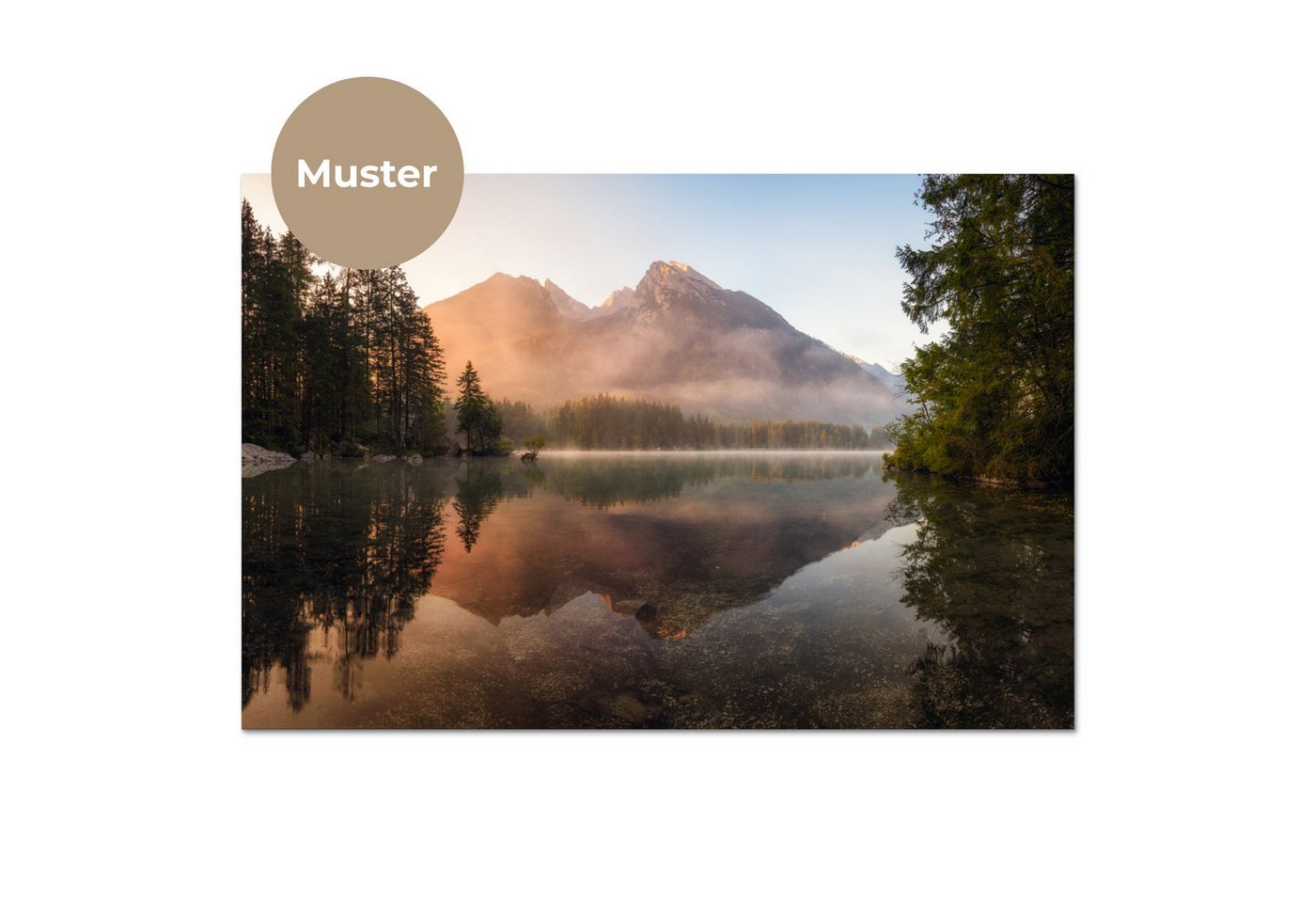 KitchenYeah Küchenrückwand Muster selbstklebend (keine Folie) Landschaft - Nebel - Wasser - Bäume, (1-tlg), Spritzschutz, Küche, Rückwand, Küchenwand, Küchenfront, 30x20 cm Bild 3
