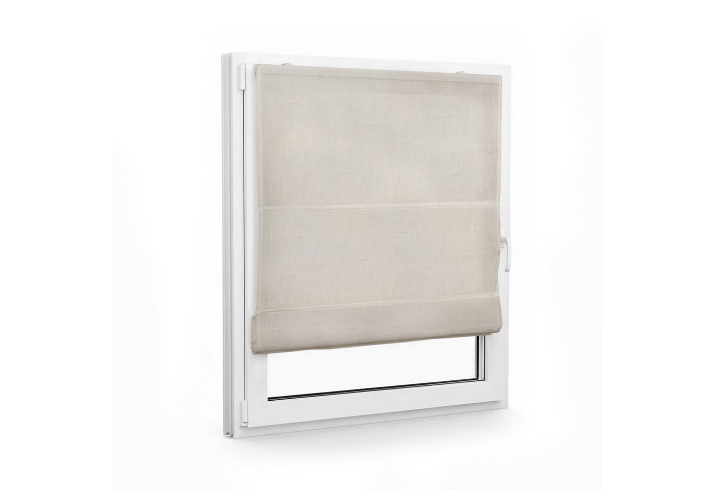 Victoria M. Raffrollo Ivora Premium Raffrollo 40x130cm Elfenbein-Meliert Blickdicht, mit Faltenband, mit Bohren, freihängend, Abnehmbarer Stoff mit OEKO-TEX® Zertifizierung Bild 5