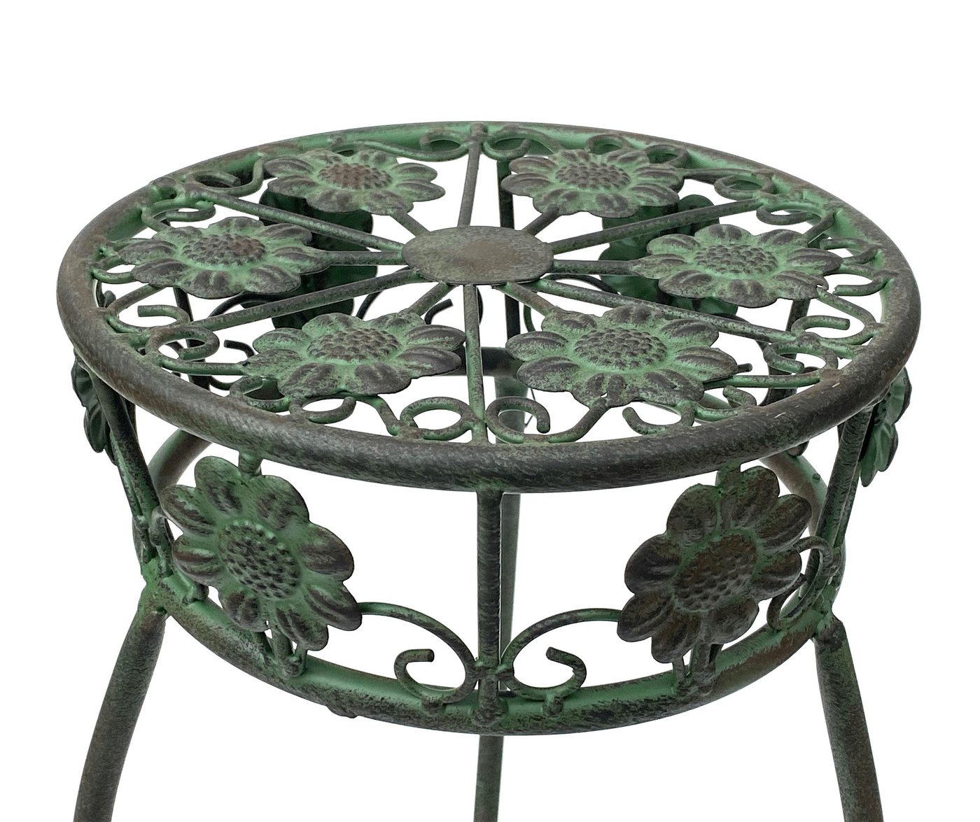 DanDiBo Blumenhocker Metall Grün 50 - 75 cm Blumenständer Blumensäule Antik Bild 2