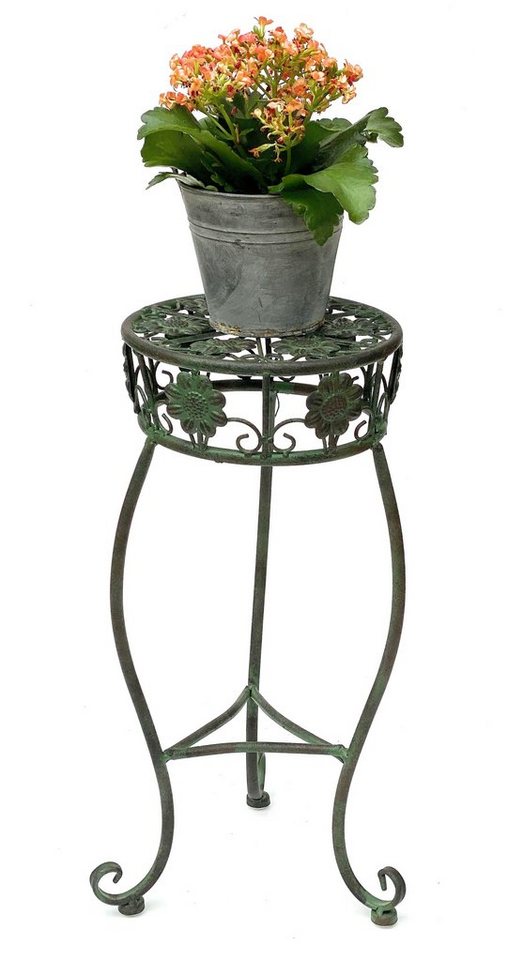 DanDiBo Blumenhocker Metall Grün 50 - 75 cm Blumenständer Blumensäule Antik Bild 3
