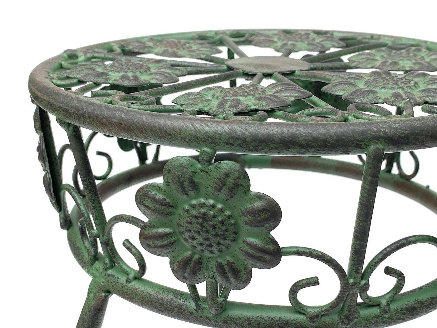 DanDiBo Blumenhocker Metall Grün 50 - 75 cm Blumenständer Blumensäule Antik Bild 4