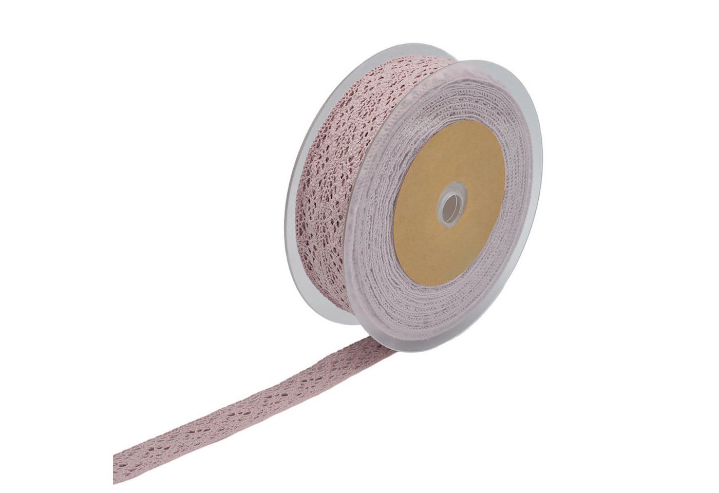 maDDma Spitzenband Baumwollspitze 3m x 20mm Zierband Häkelborte Klöppelspitze Dekospitze, altrosa Bild 5