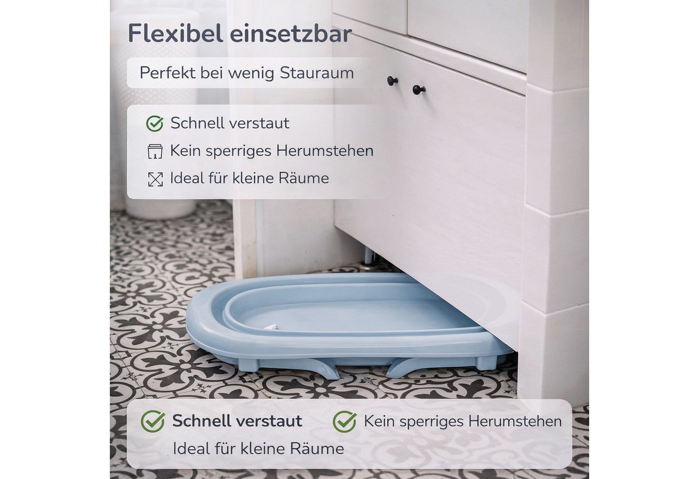 Babykajo Babybadewanne TÜV geprüft, (1-tlg), Faltbare Babybadewanne mit integriertem Thermometer und Abfluss