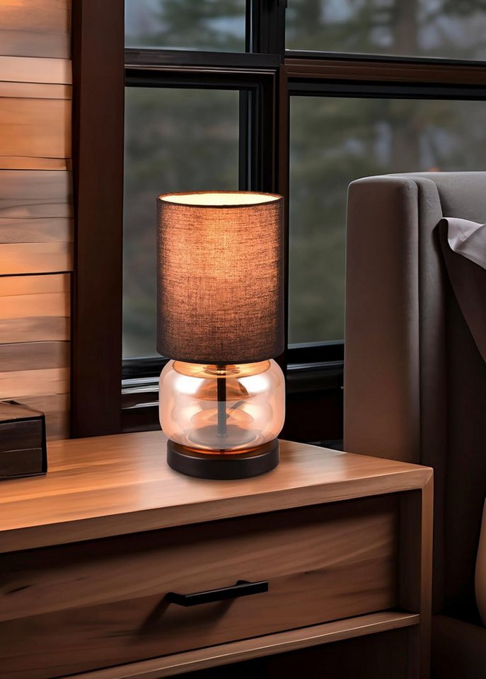 lightling Tischleuchte Elia, ohne Leuchtmittel, mit Schnurschalter, IP20 Indoor, amberfarbig Bild 4