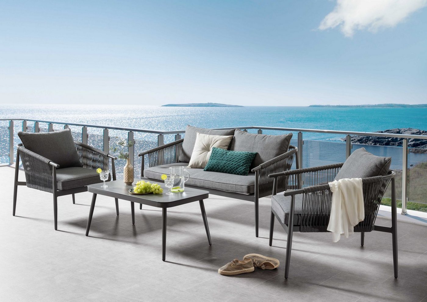 Destiny Gartenlounge-Set VERONA, (2-Sitzer, 2 Sessel, 1 Tisch, Polsterung), inkl. Auflagen Bild 4