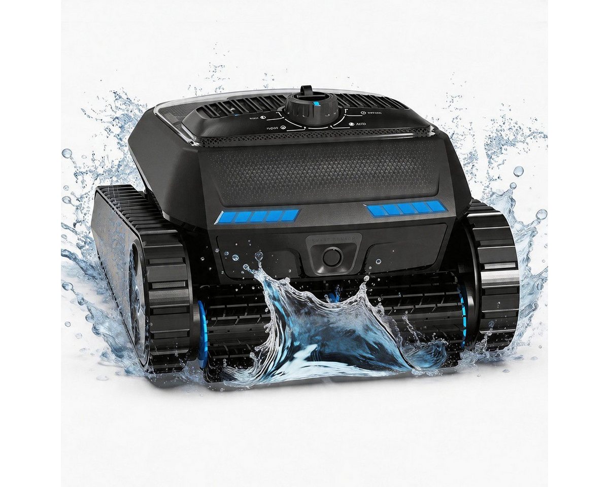 AIRROBO Poolroboter CP400/400lite poolroboter akku wand und boden, (Geeignet für die Reinigung von Böden, Wänden, Wasserlinie, Geeignet für die meisten Schwimmbäder), groBer 4L Filterkorb, 150 Min Laufzeit, 2 Jahr Garantie Bild 2
