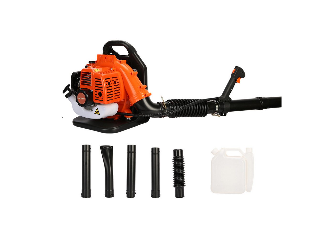 Rutaqian Benzin-Laubsauger 6800RPM 2-Takt Schnurlos Laubbläser Benzinmotor 52cc, Anti-Vibration, (Rucksack Laubbläser), abnehmbare Rohre, Gartengebläse für Rasenpflege und Hofreinigung
