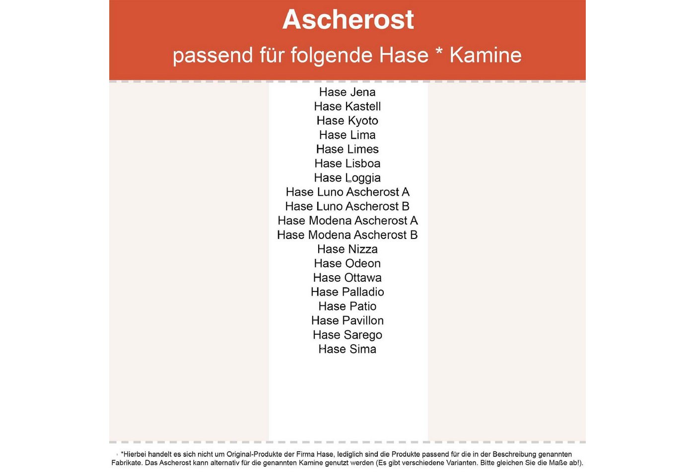 Feuerfest 123 GmbH Grillrost Kaminrost / Ascherost Ø 170x10mm passend für Hase **, feuerfest & hitzebeständig - passgenau gefertigt in Deutschland Bild 2