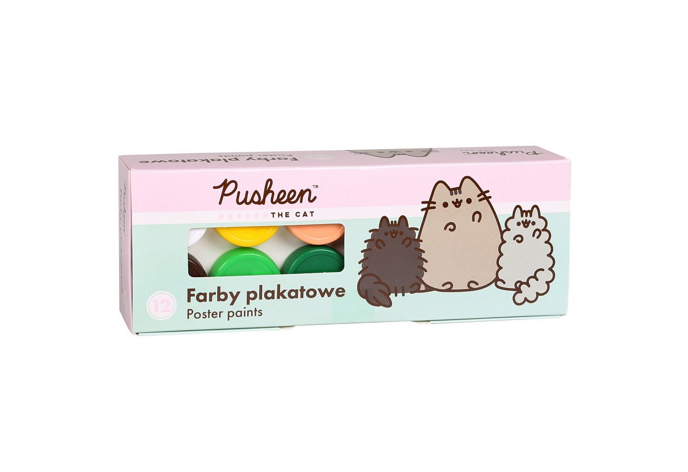Pusheen Plakatfarbe Pusheen Plakatfarben zum Malen, für Schule 12 FARBEN 20ml in Gläsern Bild 2