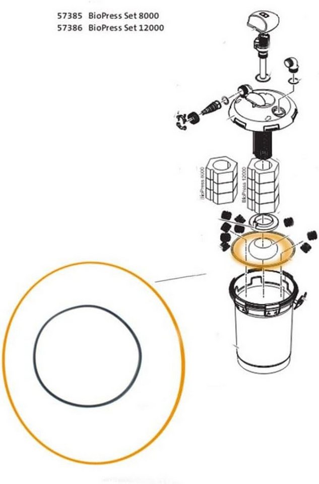 OASE Teichfilter Dichtring OaseTopffilter O-Ring NBR 304 x 7 SH40