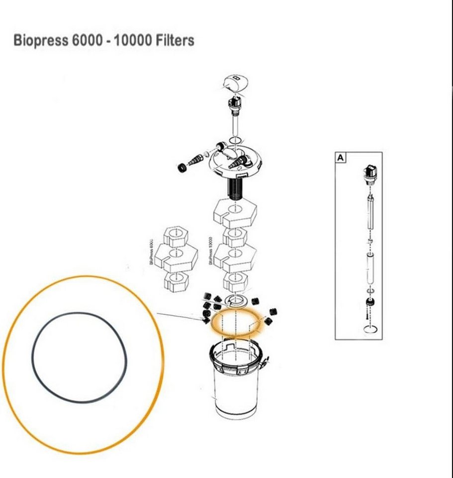 OASE Teichfilter Dichtring OaseTopffilter O-Ring NBR 304 x 7 SH40 Bild 4