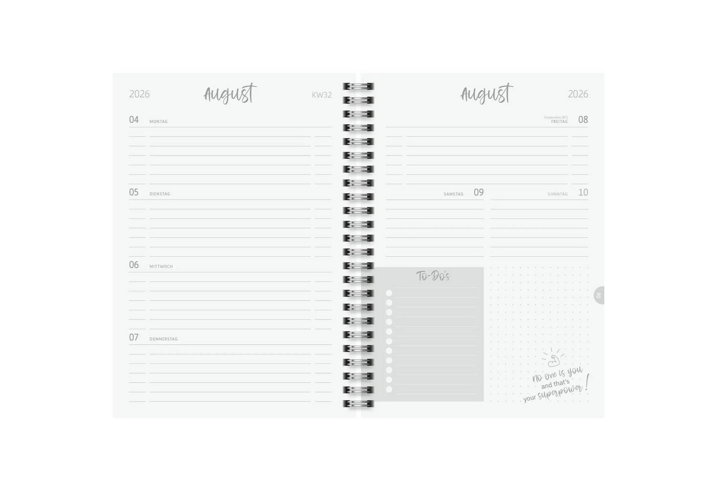 Baier & Schneider Schülerkalender Schülerkalender Style 2026/2027 "Pastel Marble", A5, Kunststoff Bild 3