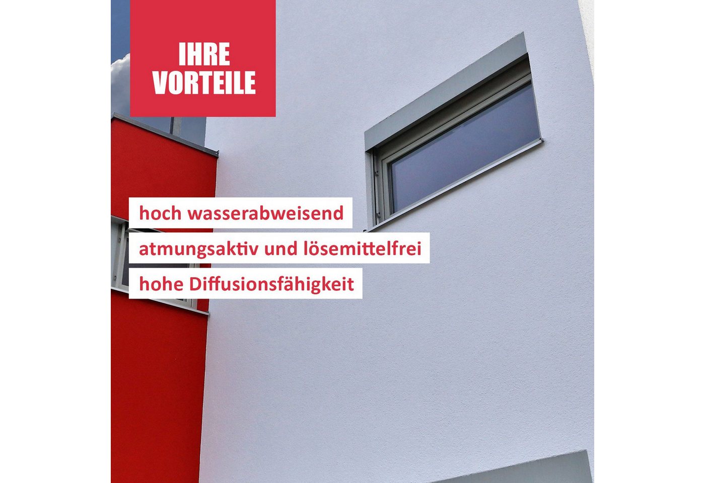 DICHTON Fassadenfarbe D.67W Nano Fassadenfarbe mit Abperleffekt, Silikonharz Fassadenschutz Wandfarbe mit Abperleffekt Bild 5