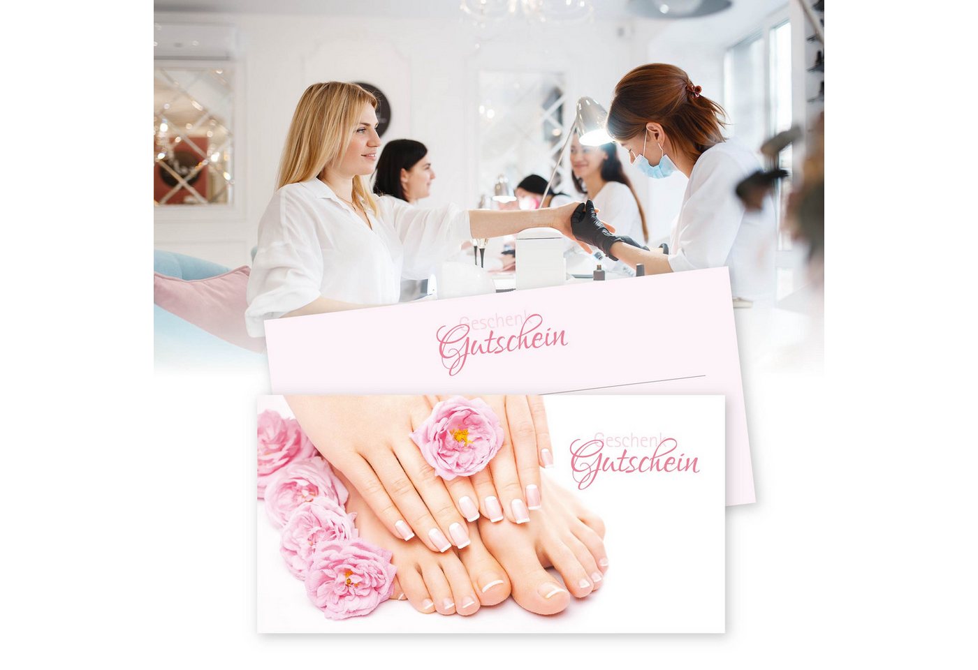 cosmeticPlus Geschenkkarte 50 Nagelstudio Gutscheinkarten für Maniküre & Nail Art (zum Verkaufen), made in Germany Bild 4