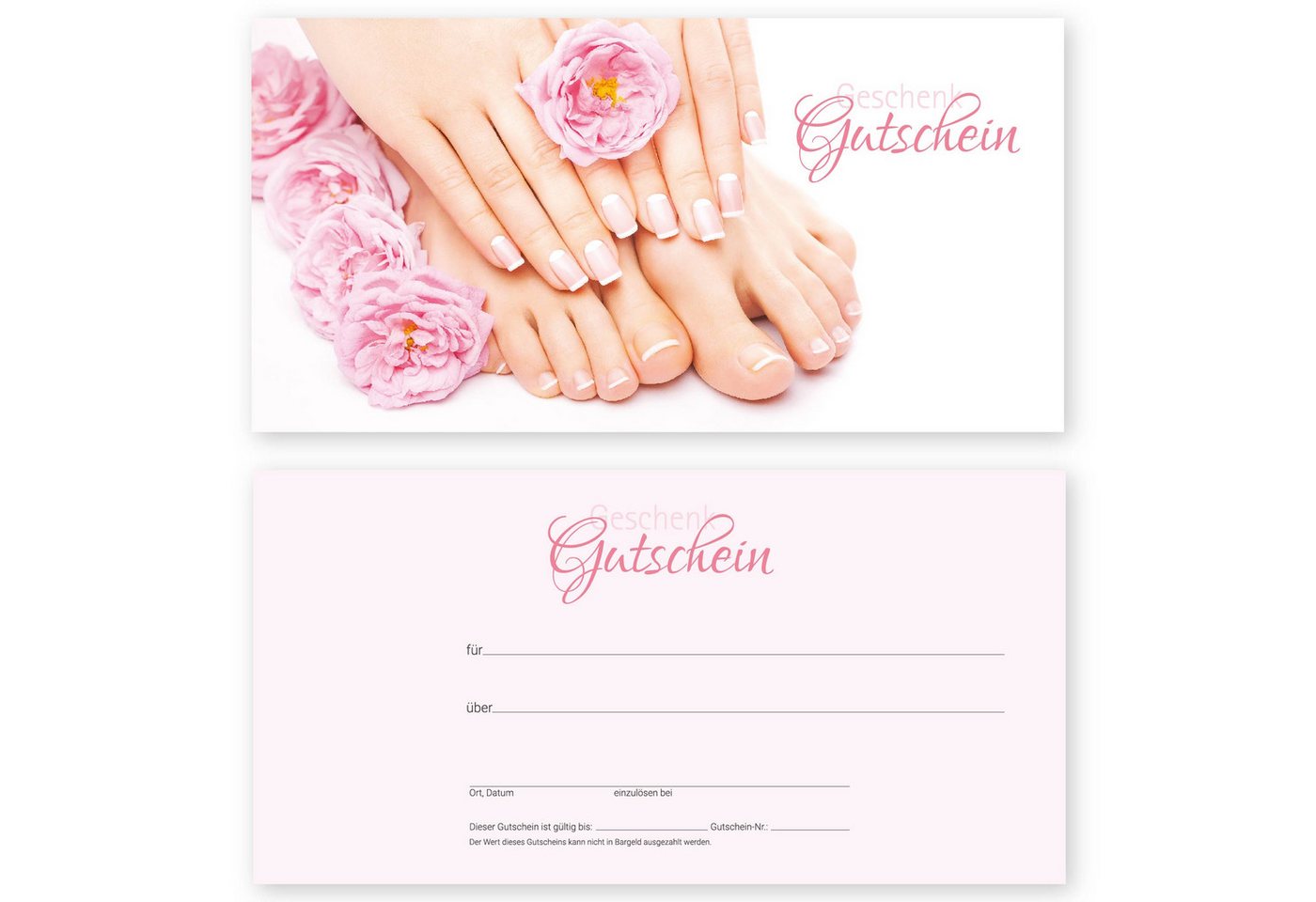 cosmeticPlus Geschenkkarte 50 Nagelstudio Gutscheinkarten für Maniküre & Nail Art (zum Verkaufen), made in Germany Bild 5