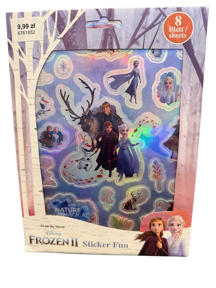 Disney Sticker Frozen II Sticker Fun Set mit 8 Blatt, ca. 24 x 18 cm Motive XL, (Set 1-tlg), 8 Stickerbögen für Basteln, Sammeln, Dekorieren und Verschenken im Set Bild 2