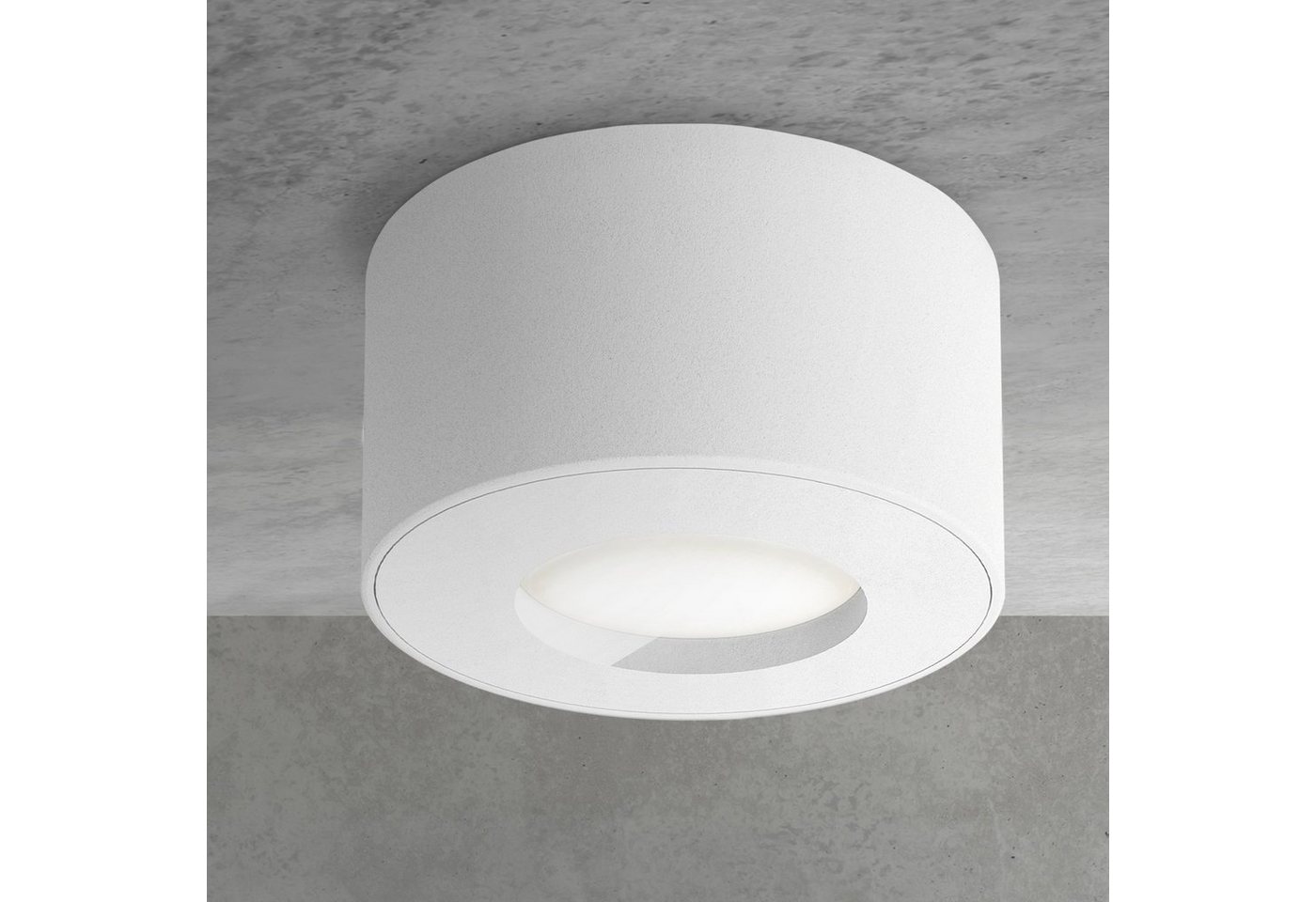 SSC-LUXon LED Aufbaustrahler CELI-1 Aufbauspot fuer Bad & Aussen IP44 in weiss mit LED Modul 4W, Neutralweiß