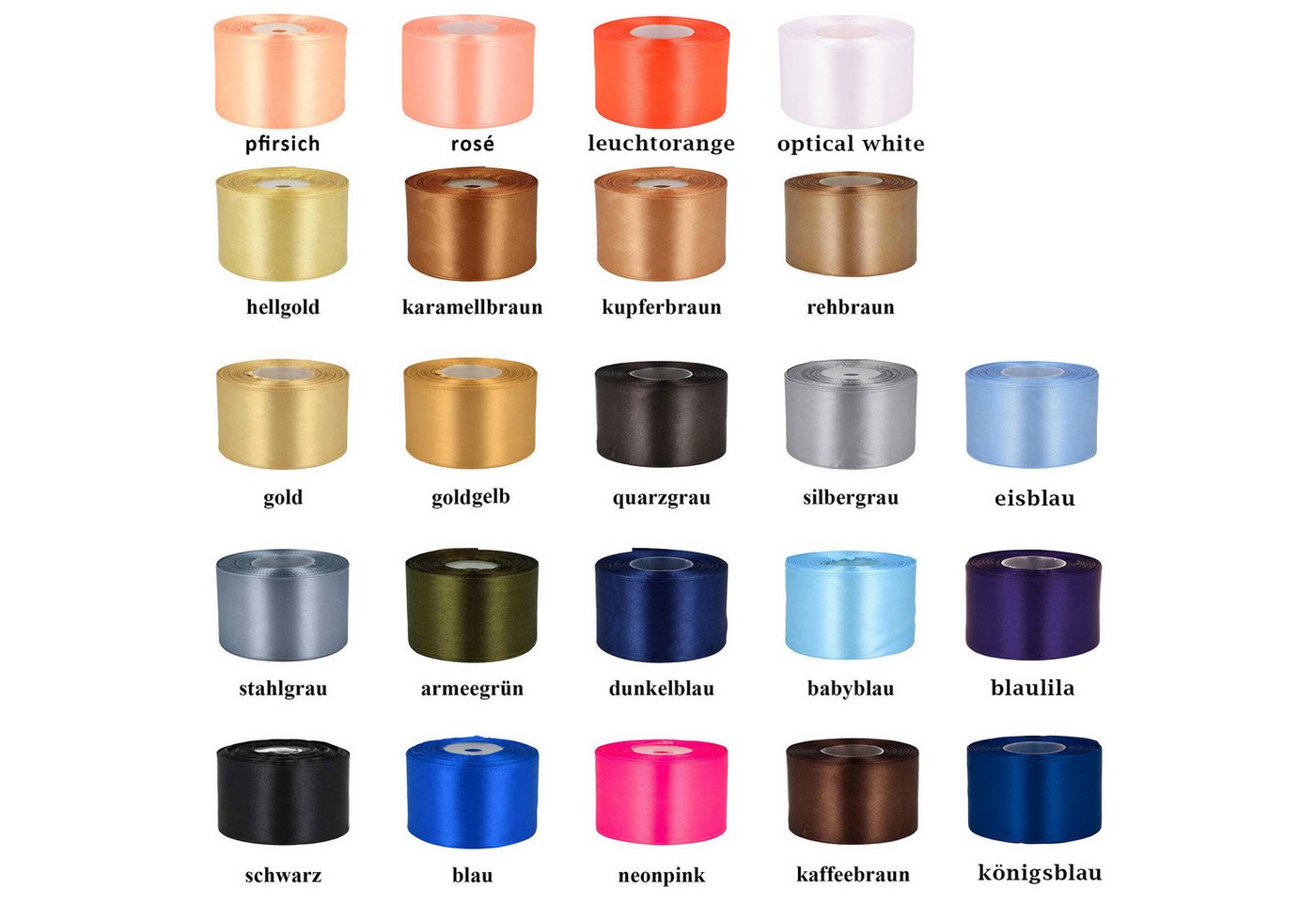 maDDma Satinband 27m Satinband 50mm Geschenkband Dekoband Verpackungsband, olivgelb Bild 2