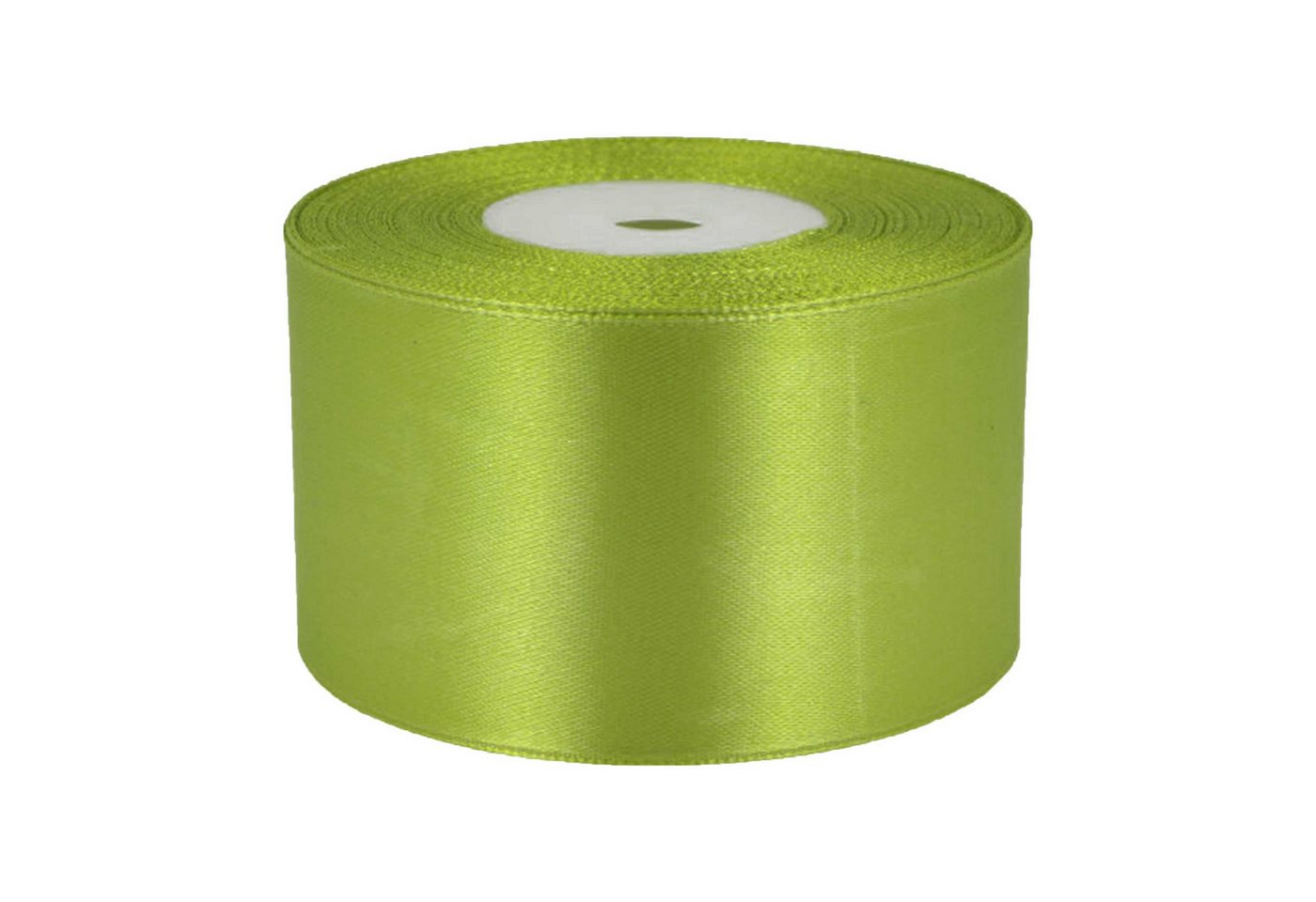 maDDma Satinband 27m Satinband 50mm Geschenkband Dekoband Verpackungsband, olivgelb Bild 4