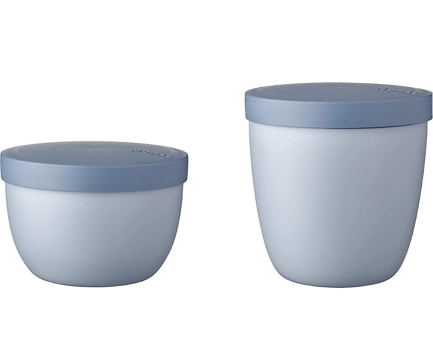 Mepal Lunchbox Snackpot Duo Pack Ellipse für Lebensmittelaufbewahrung, 2er Set, Tiefkühltauglich, spülmaschinenfest, Nordic Blue Bild 2