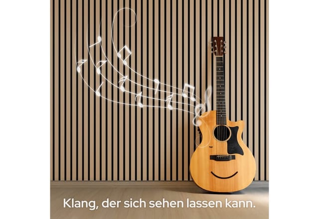 Arebos Akustikplatte Zuschneidbar, Einfache Montage, 2 Farben, Schallabsorption, Echtholzfurnier, Einfache Montage, Kombinierbar