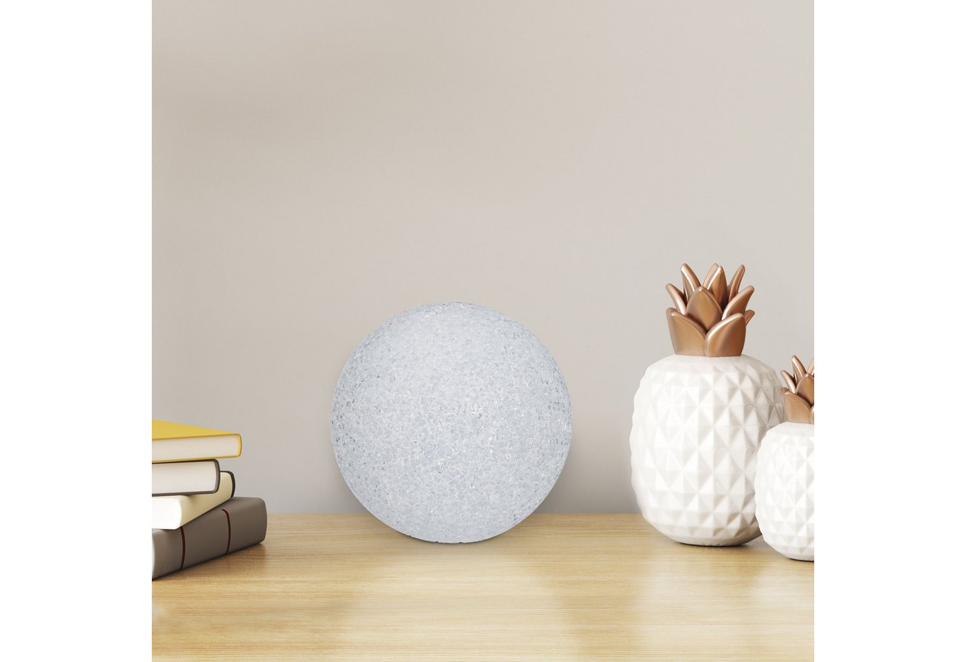 relaxdays LED Kugelleuchte 2 x LED Kugelleuchte mit Farbwechsel, Stimmungsvoller Farbwechsel und funkelnder Glitzereffekt, LED, Blau, Gelb, Rot, Lila, Grün Bild 2