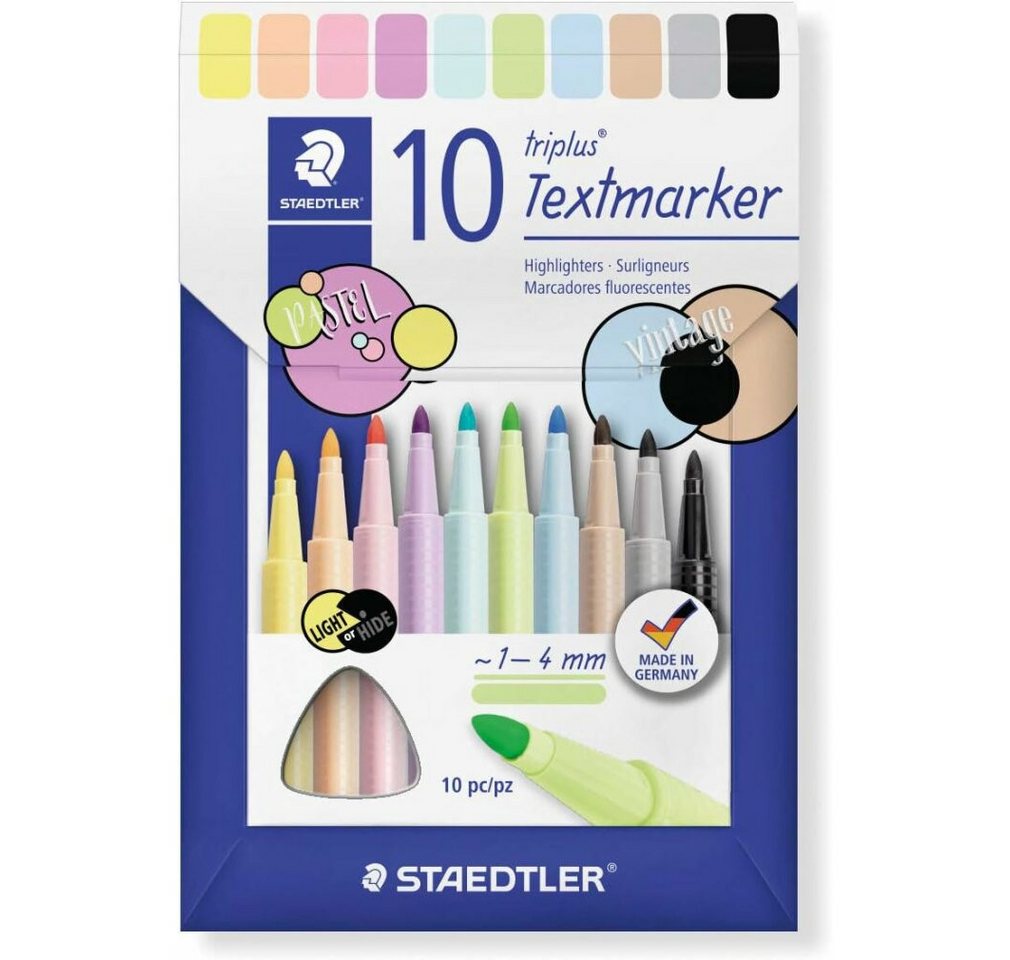 STAEDTLER Marker 10 STAEDTLER triplus textsurfer Textmarker farbsortiert