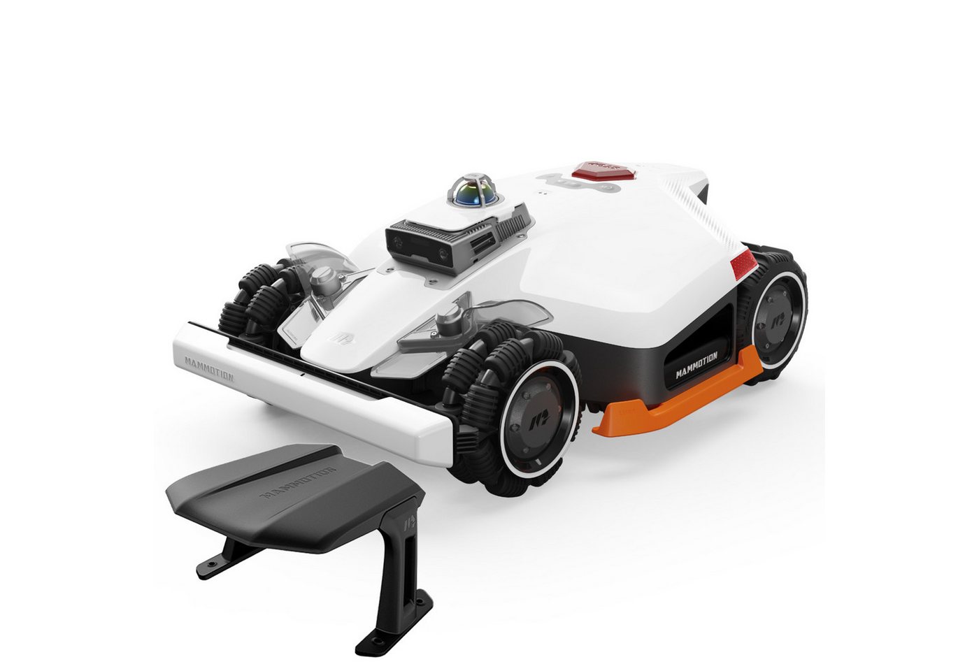 Mammotion Rasenmähroboter LUBA 3 AWD 5000 mit Garage, bis 5000 m² Rasenfläche, (360° LiDAR+NetRTK+KI Vision), Allradantrieb, Auto-Kartierung, 80% Steigung, 4G Moudel, APP