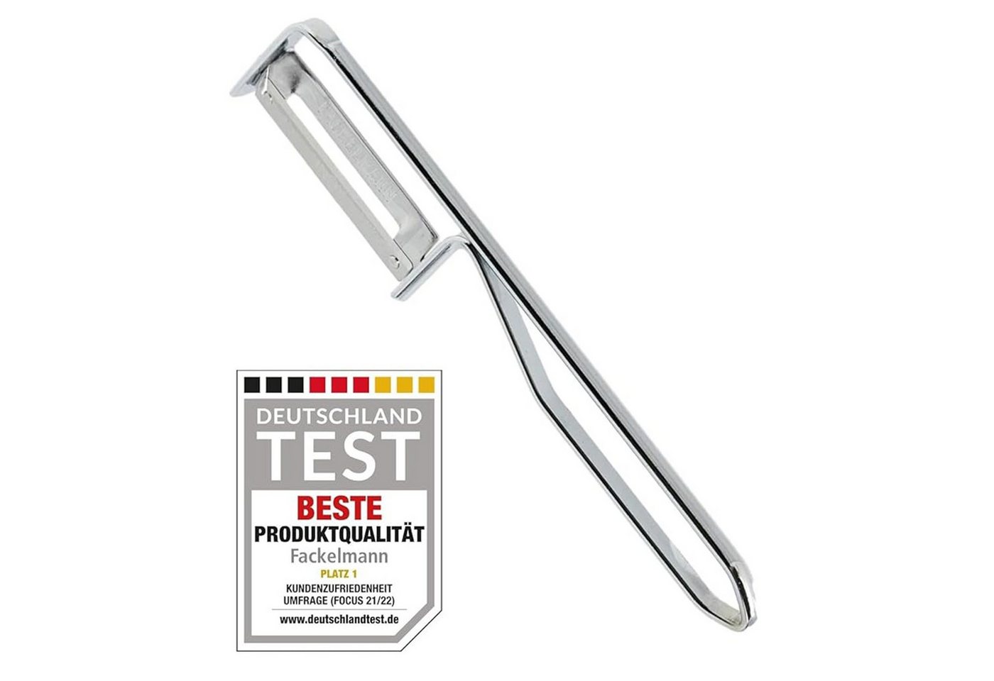 FACKELMANN Spargelschäler Universal-Sparschäler 2er Set, ideal für Spargel, Obst und Gemüse, Edelstahl, silber, Pendelschäler