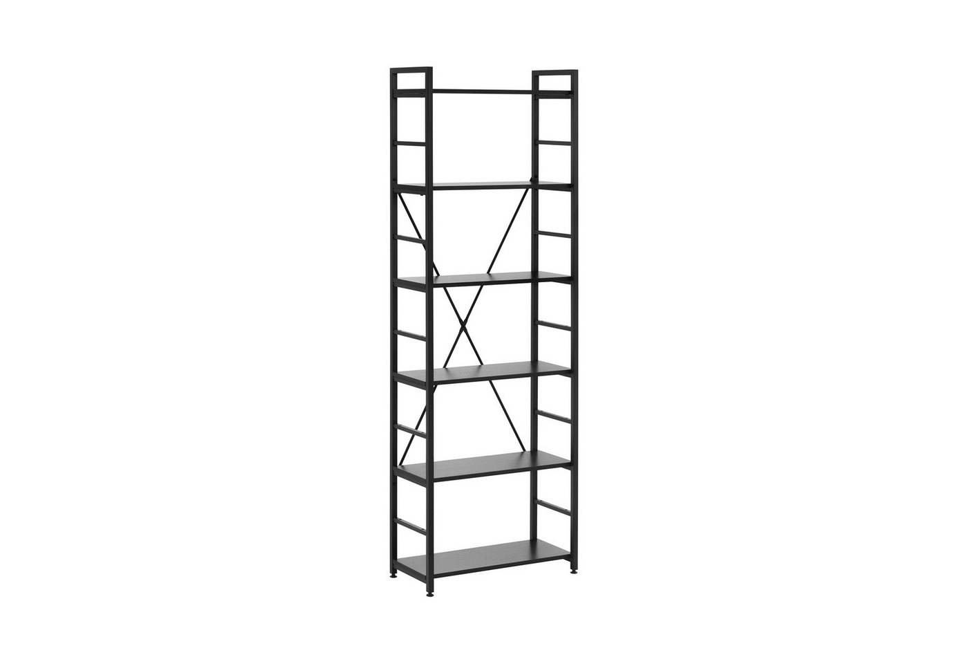 Fromm&Starck Bücherregal Standregal 60 x 28 x 182 cm Wohnzimmerregal Stahl 6 Ebenen 150 kg, verschiedene Größen Bild 3