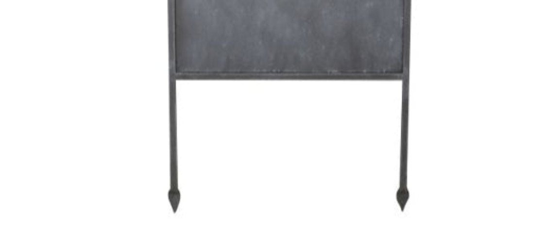 finehomegarden Gartenstecker Stele Metall Bambus Sichtschutz grau (1-St) Windschutz Outdoor H205cm B64cm Dekowand Garten / Spedition