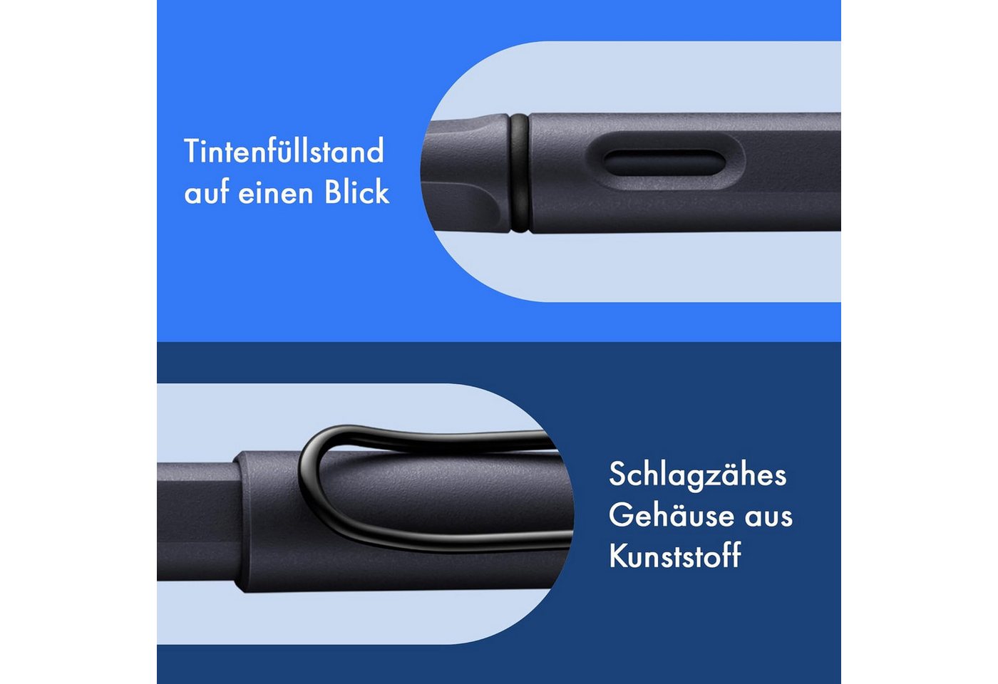 LAMY Füllhalter LAMY Füller Safari 0E2 STEEL Schwarz Stärke M Bild 3
