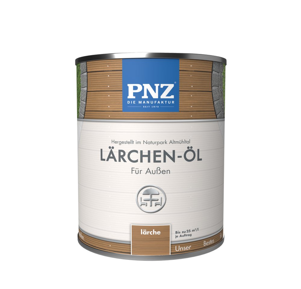 PNZ - Die Manufaktur Hartholzöl Lärchen-Öl, unser Bestes für Lärchenholz, Wetterschutz