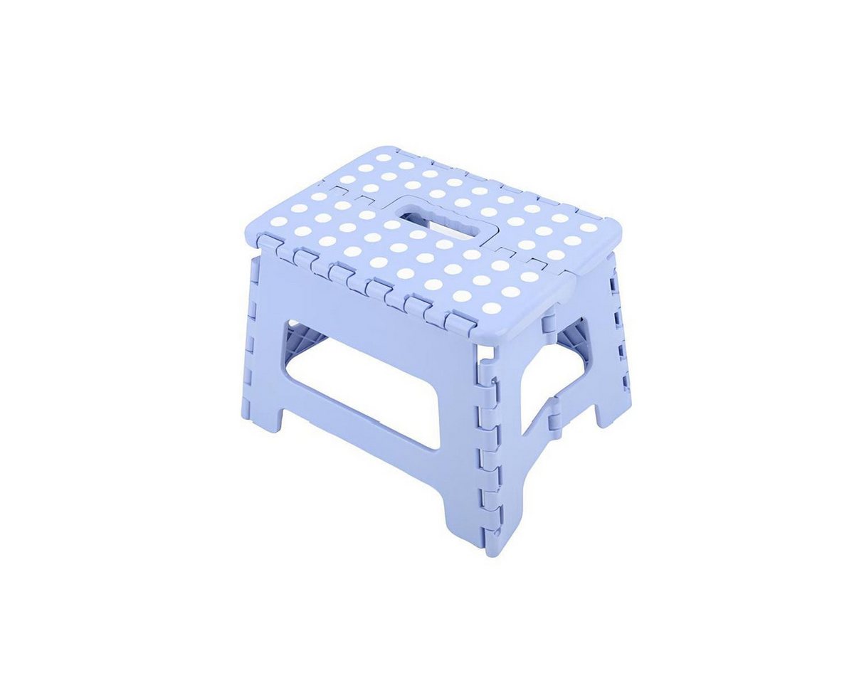 HH-Haushalt Klapptritt Klapphocker, Klapptritt, Tritthocker Hellblau Faltbar H 22cm bis 150KG Bild 2