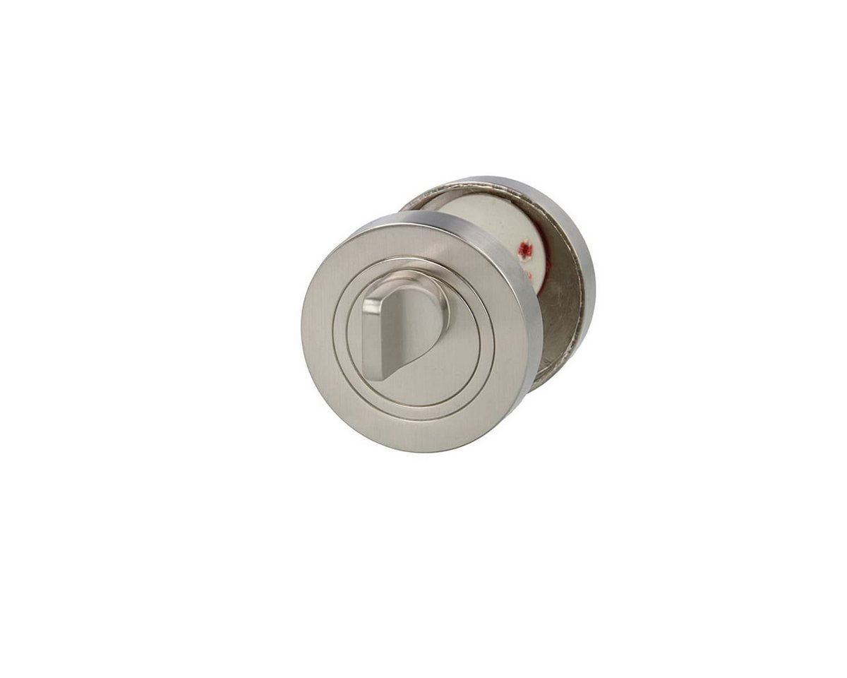 MS Beschläge Türbeschlag WC Bad Türrosetten-Paar Ø 52 mm Edelstahl-Optik, Rosette mit WC-Drehknopf & Besetztanzeige Bild 2