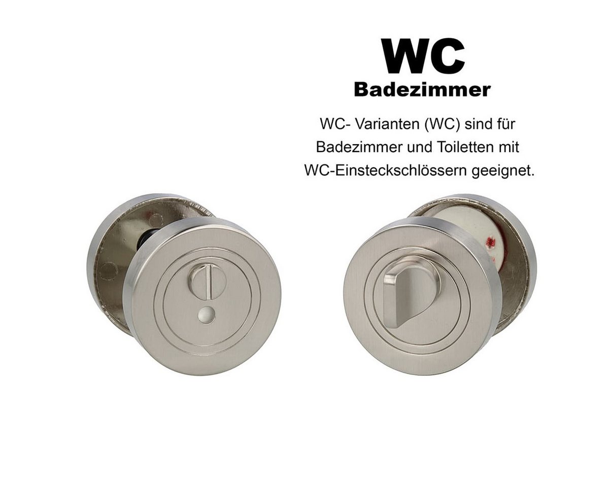 MS Beschläge Türbeschlag WC Bad Türrosetten-Paar Ø 52 mm Edelstahl-Optik, Rosette mit WC-Drehknopf & Besetztanzeige Bild 5