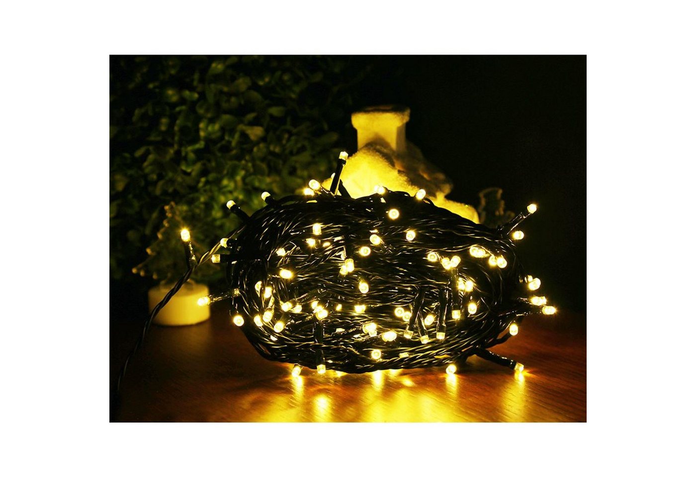 BURI Lichterkette LED-Außen-Lichterkette 19,9m Weihnachtsbeleuchtung Partylicht Garten