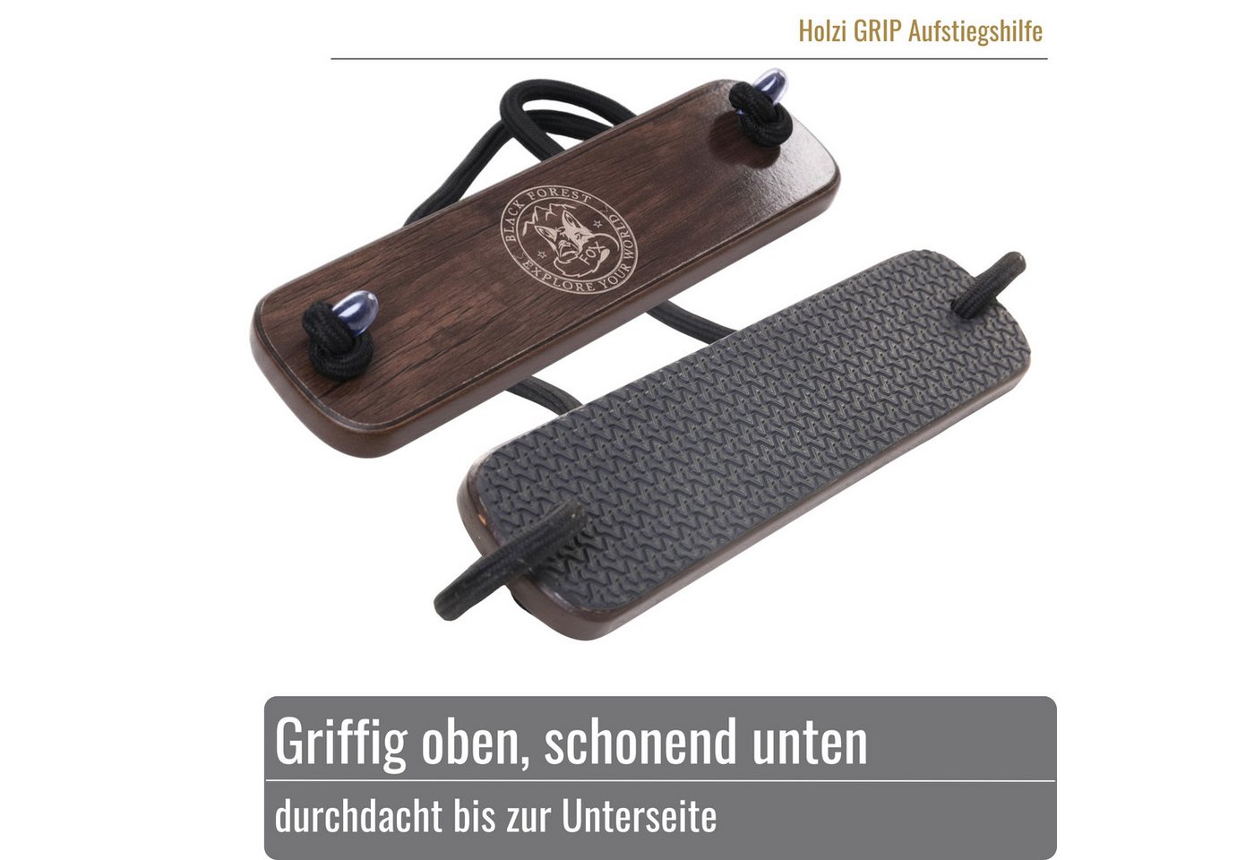 BLACK FOREST FOX Einhängetritt HOLZI GRIP Trittleiter Aufstelldach VW California Marco Polo Braun, (1-St), rutschhemmend Bild 5