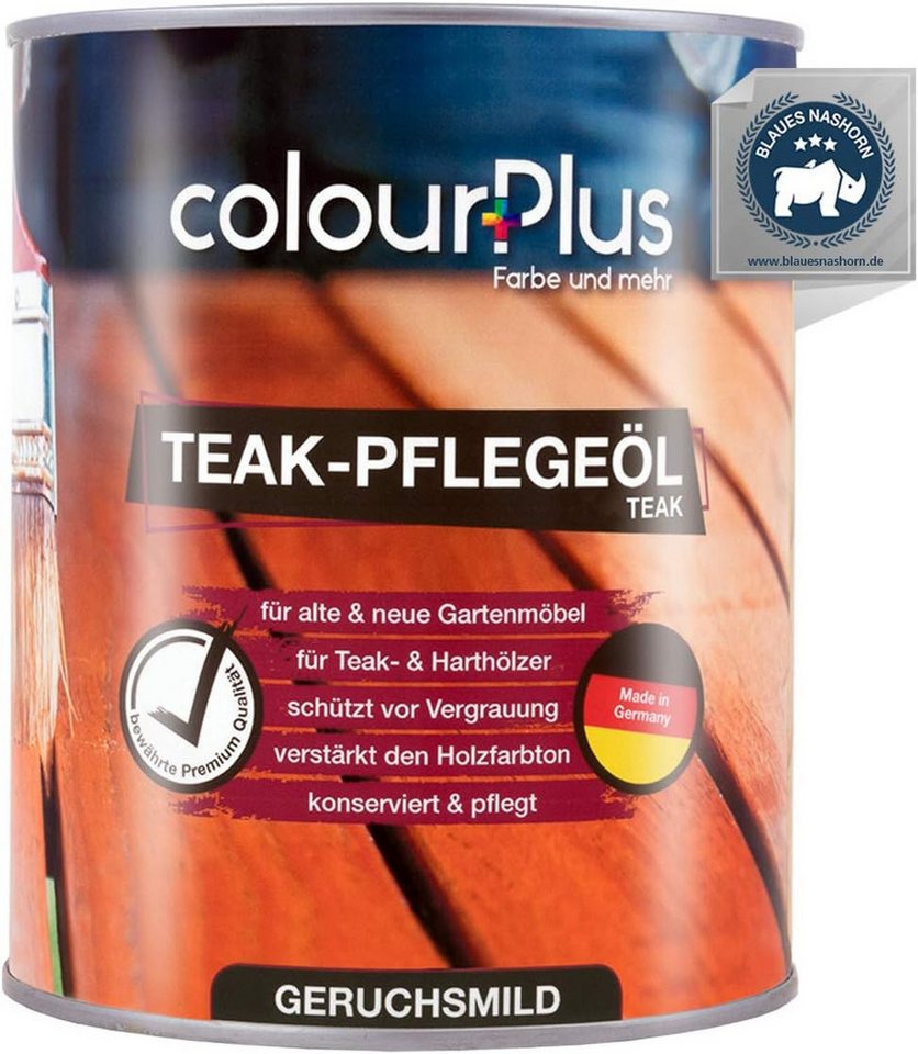ColourPlus Teakholzöl Teak-Pflegeöl für Hart- & Tropenhölzer, außen, Holzöl außen, offenporig, wasserabweisend, für Teak & Hartholz Bild 4