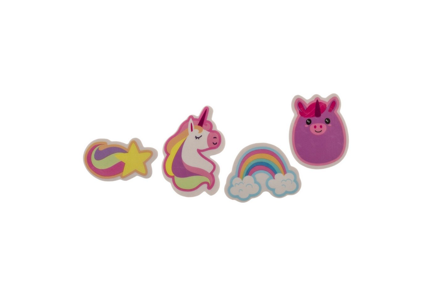 Out of the Blue Radiergummi Einhorn Radiergummi Regenbogen Radierer im 4er Set