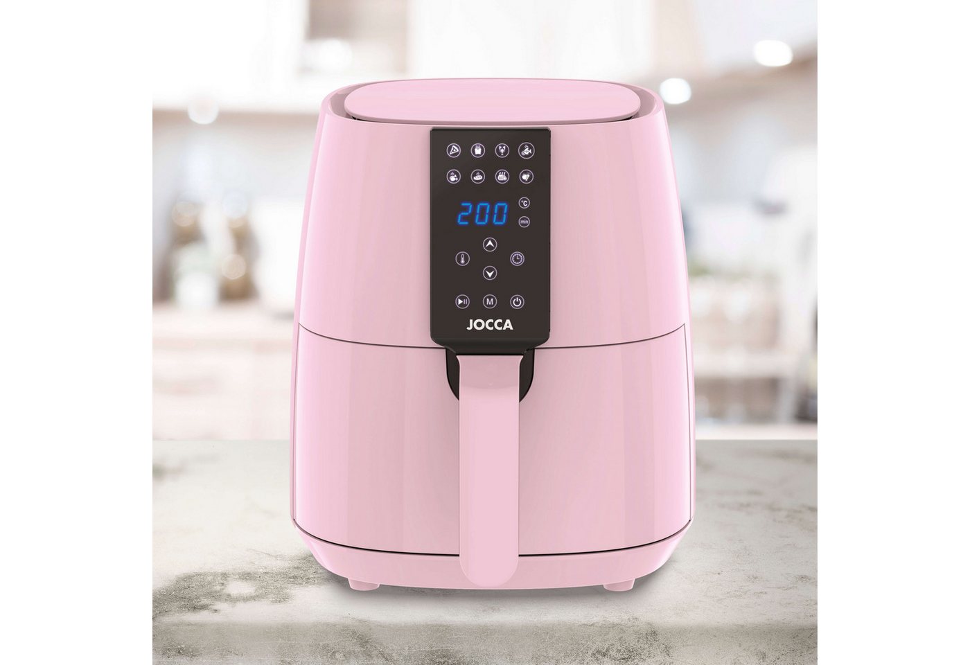 Jocca Heißluftfritteuse 2326P, 1450 W, Heißlufttechnologie,LED-Touchscreen,8 Automatikprogramme