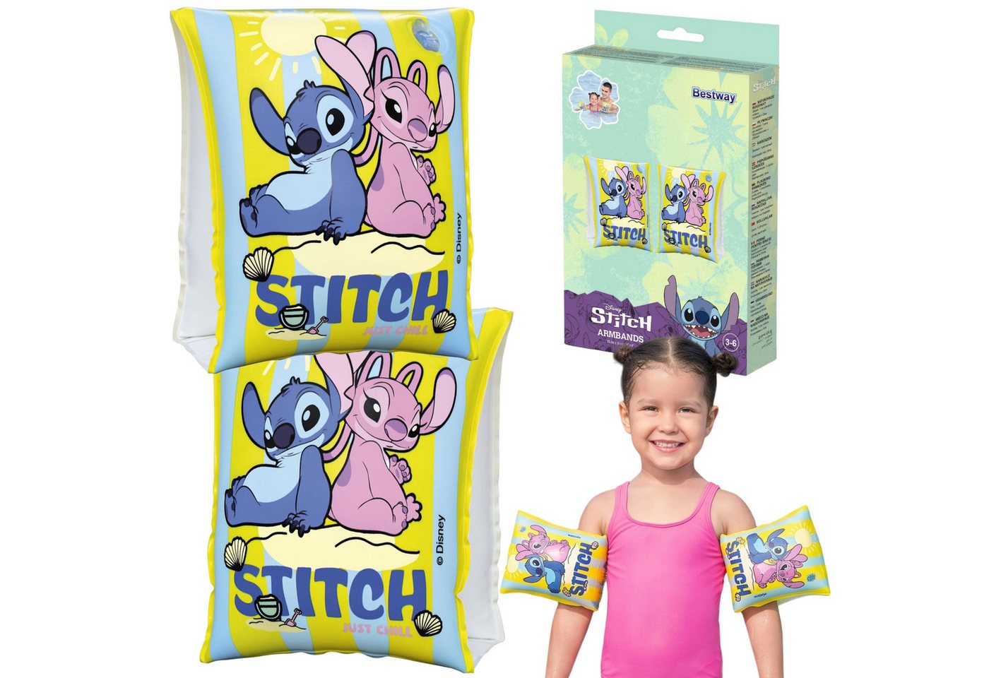 Disney Schwimmflügel DISNEY Stitch Schwimmflügel für Kinder, 23 × 15 cm Bild 3