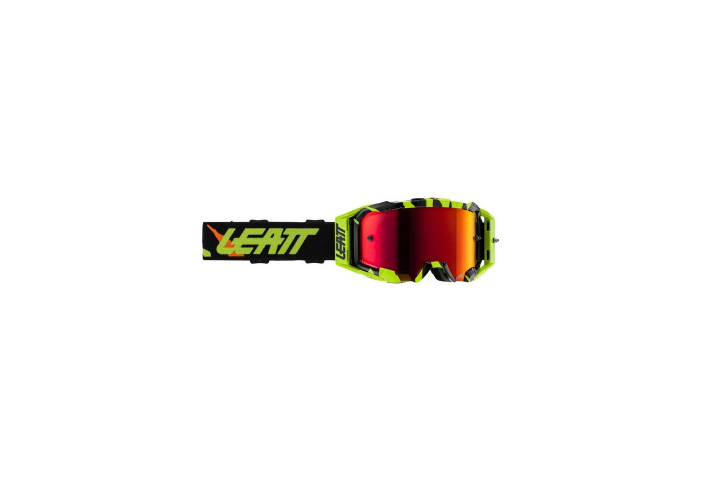Leatt Motorradbrille Velocity 5.5 Iriz Tiger Motocross Brille, Double Lens,Anti-Beschlag-Beschichtung,Mit Band,Verspiegelt