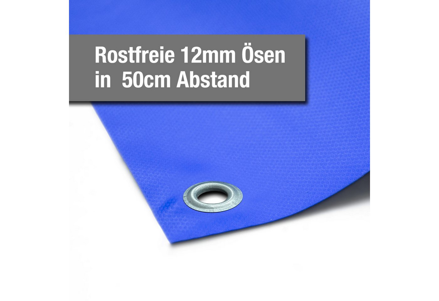 ANKO Planen Schutzplane PVC Plane LKW Plane 600g/m² mit Ösen Rundösen Abdeckplane, Schutzplane Boot Terrasse Industrieplane matt Bild 5