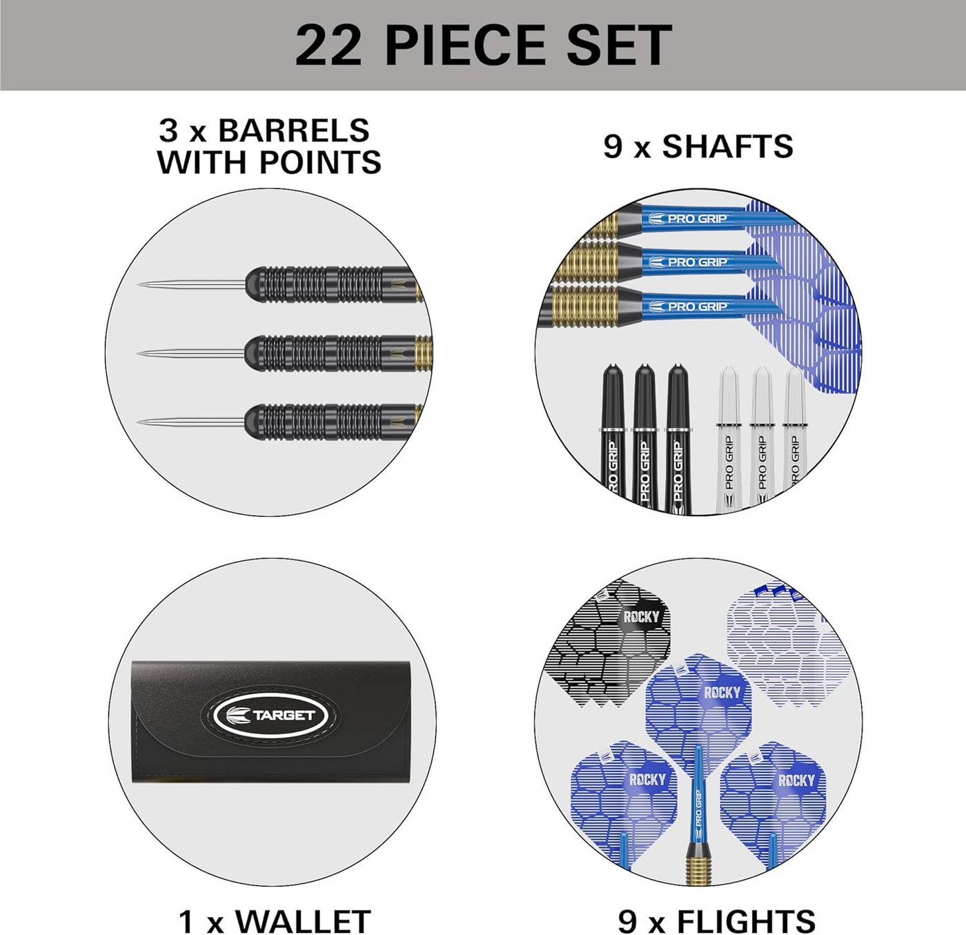 EVOLUTION Dartpfeil Josh Rock Steeldarts, 22G Brass Darts, Player Edition Steeldarts Bild 2