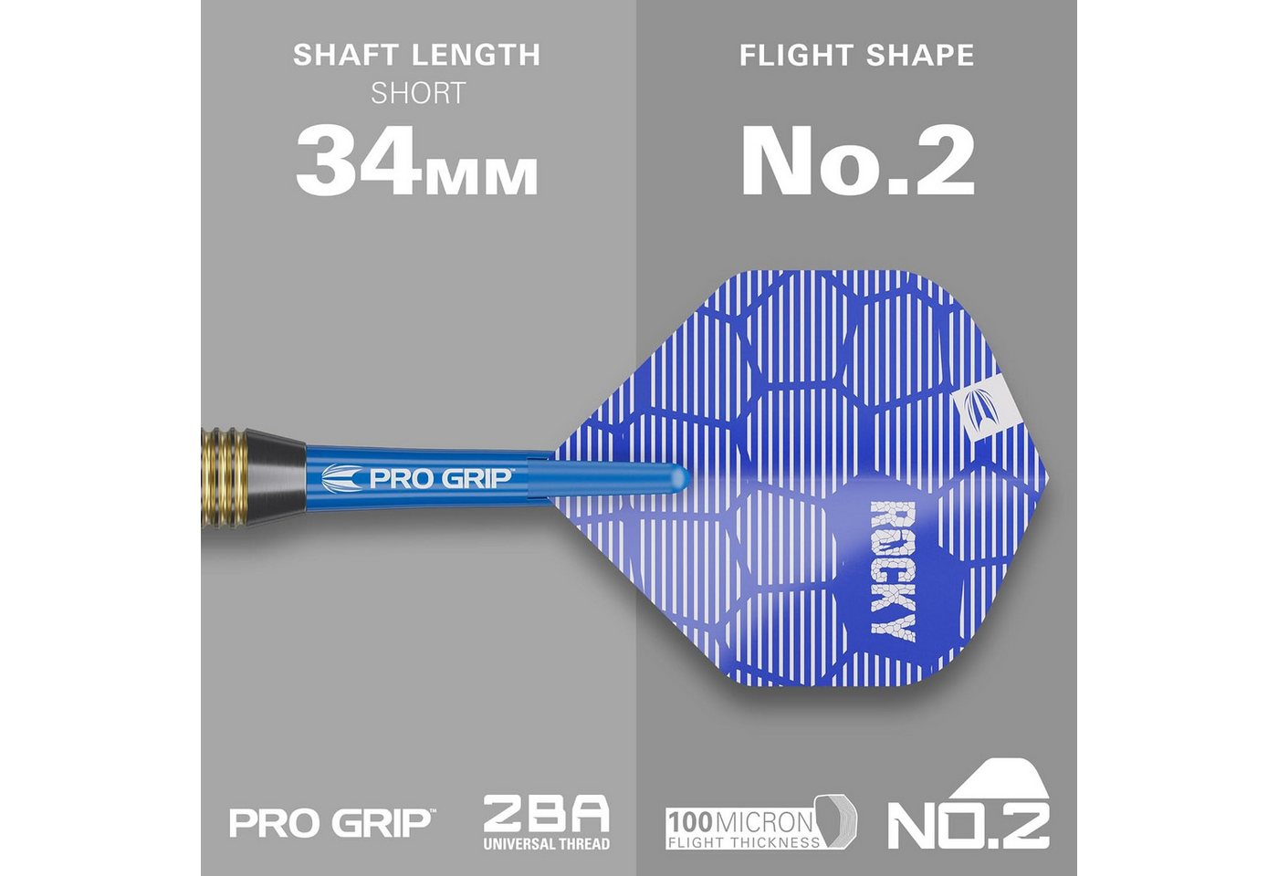 EVOLUTION Dartpfeil Josh Rock Steeldarts, 22G Brass Darts, Player Edition Steeldarts Bild 3